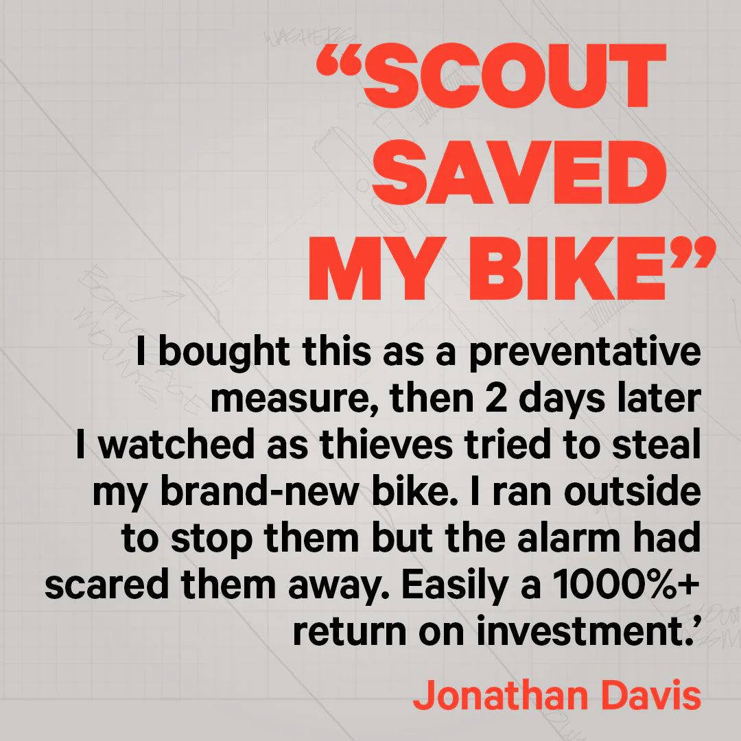 Knog Scout bike alarm and finder black/neon yellow