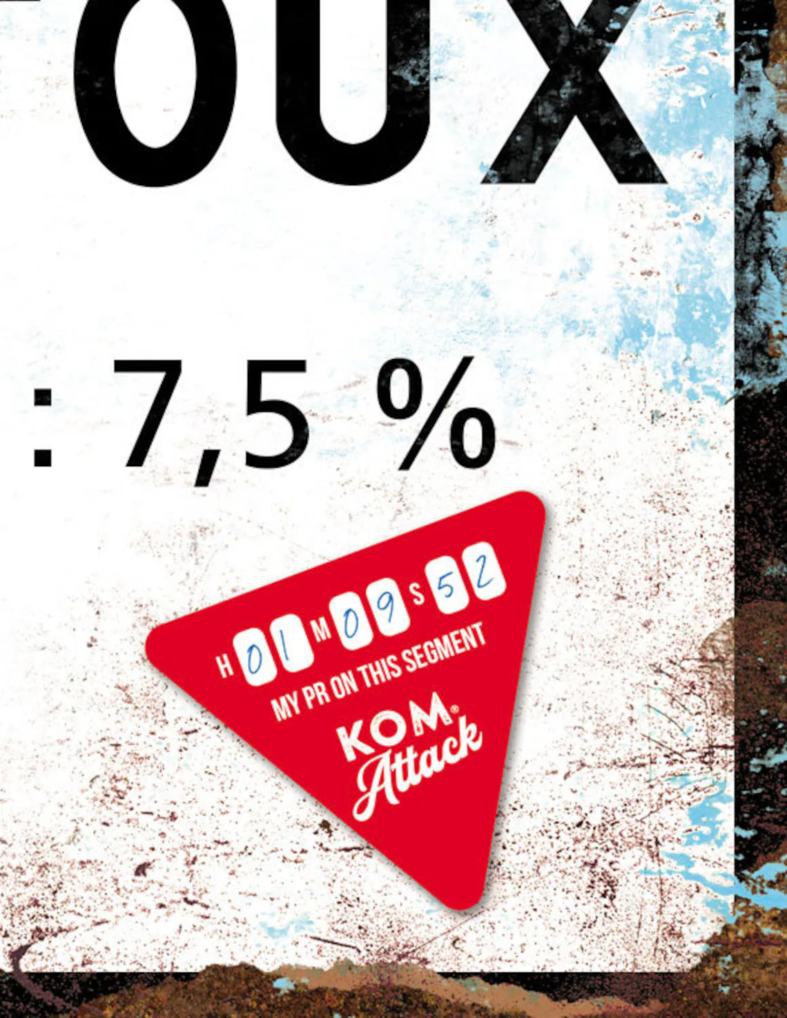 Oude Kwaremont – Vintage Style Tour de France Fietsbord