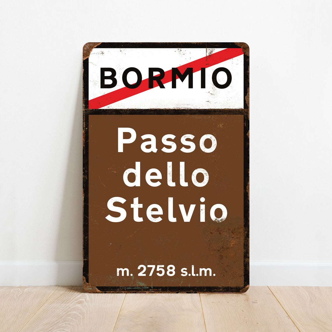 Passo dello Stelvio – Vintage Style Tour de France Fietsbord