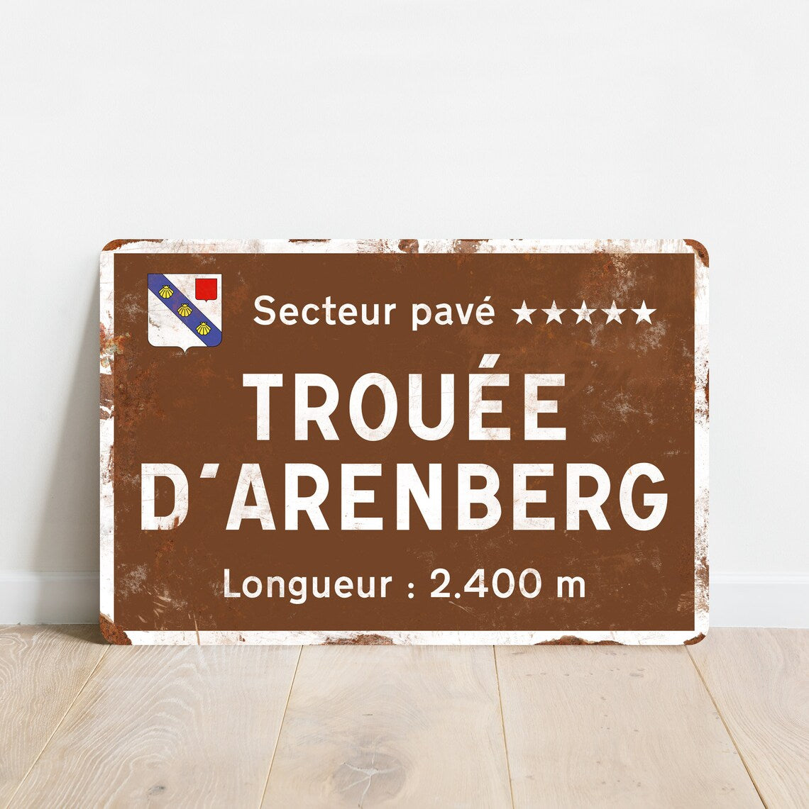 Trouée d’ Arenberg – Vintage Style Tour de France Fietsbord
