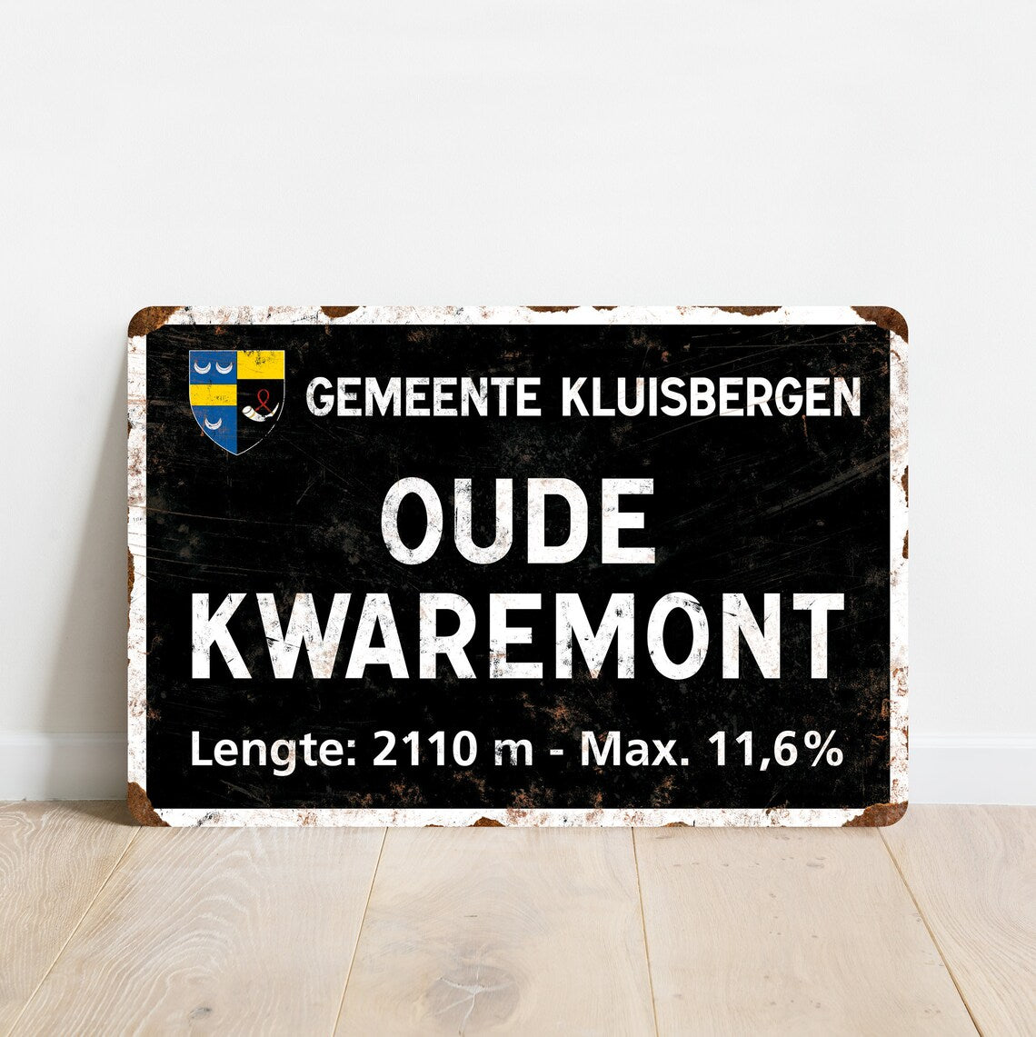 Oude Kwaremont – Vintage Style Tour de France Fietsbord